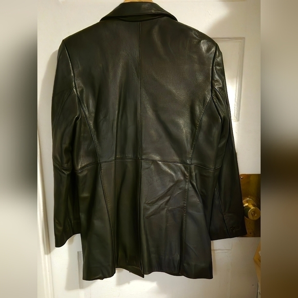 Alfani Petite Genuine Leather Jacket Size L - Picture 2 of 3